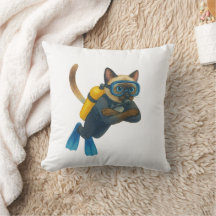 Mergulhadores de escafandro de gato mergulham no m