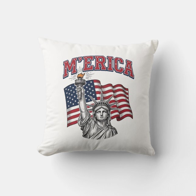 Almofada MERICA Antigo Liberdade Patriótico (Frente)