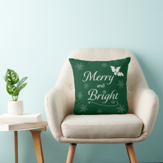 Almofada 'Merry and Bright' Christmas Throw Pillow