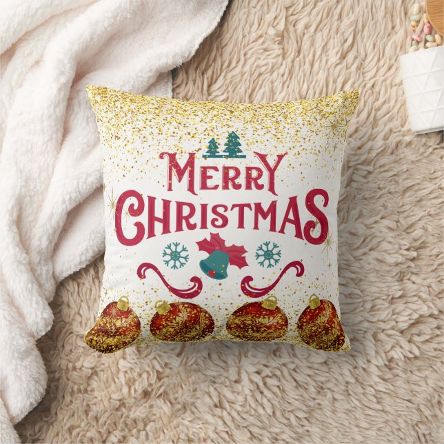 Almofada Merry Christmas Holiday Party Glitter (Cobertor)
