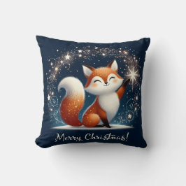 Almofada Merry Christmas - Magical Fox Throw Pillow