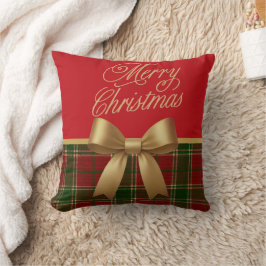 Almofada Merry Christmas Plaid Gift