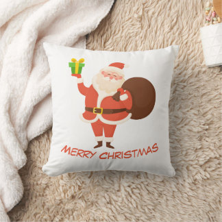 Almofada Merry Christmas Santa Throw Pillow