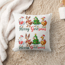 Almofada Merry Goosmas Christmas Funny Goose Tri-Blend Shir