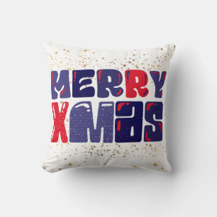 Almofada Merry Xmas Cute Red Dourado