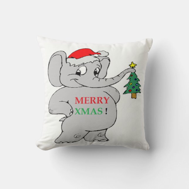 ALMOFADA "MERRY XMAS" ELEFANTE (Frente)