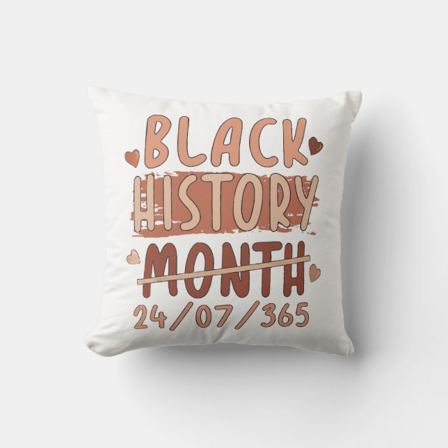 Almofada Mês da História Afro Melanina Mulheres Negras Afro (Frente)