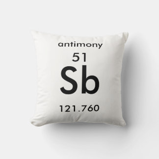 Almofada Mesa periódica 51 Travesseiro de antimônio