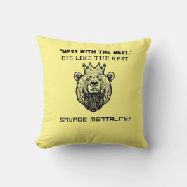 Almofada "Mess com o melhor, morra como o resto - me machuc