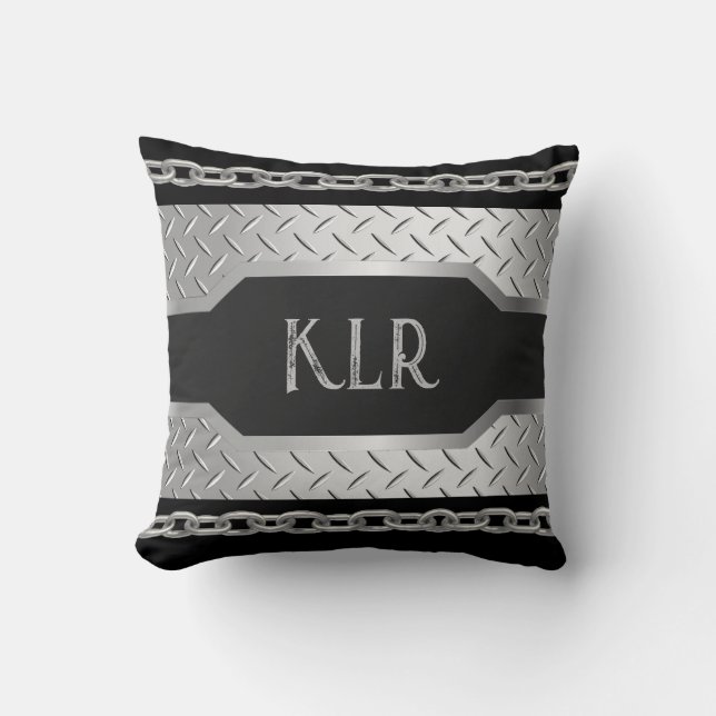 Almofada Metal e cadeiras prateadas personalizadas (Frente)