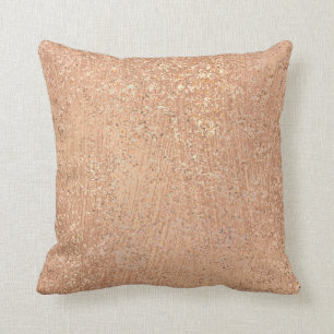 Almofada Metálico cora o cobre Sparkly da composição