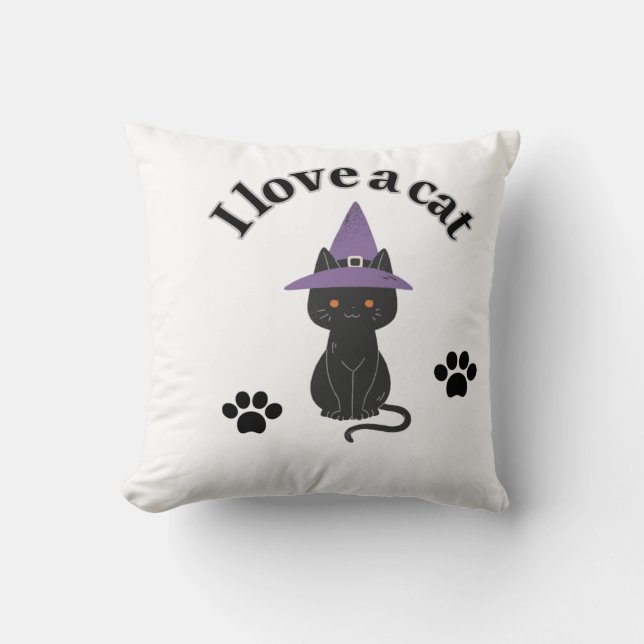 Almofada Meu amor por gatos (Frente)