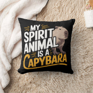 Almofada Meu Animal Espiritual é uma Capivara Animal Fofo e