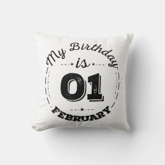 Almofada Meu aniversário é 10 de fevereiro