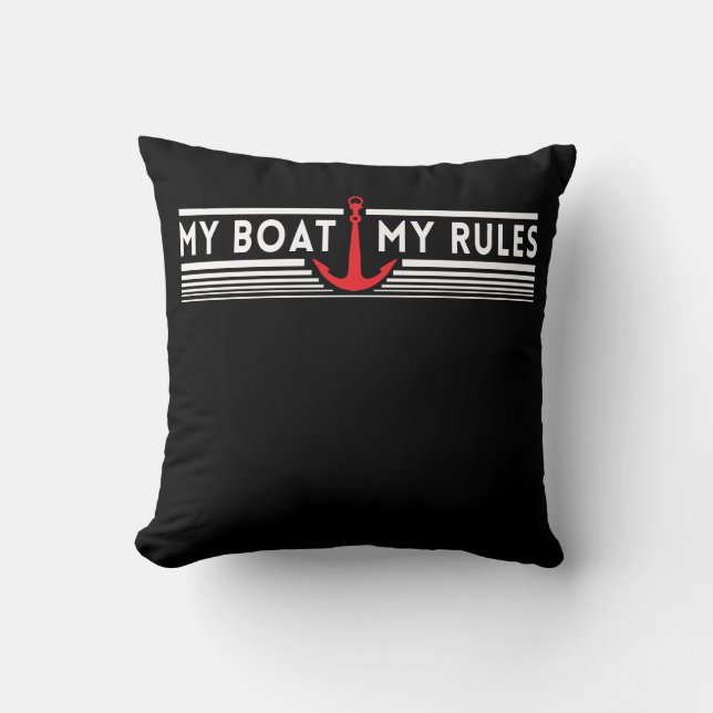 Almofada Meu barco minhas regras (Frente)