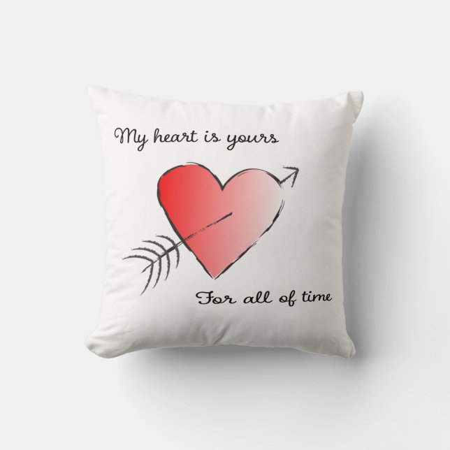 Almofada Meu Coração é Seu para Sempre (Frente)