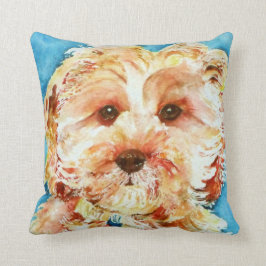 Almofada Meu filhote de cachorro "Ollie" do cavapoo.