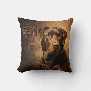 Almofada Meu Lab Chocolate Acha que Eu Sou o Melhor Pai do