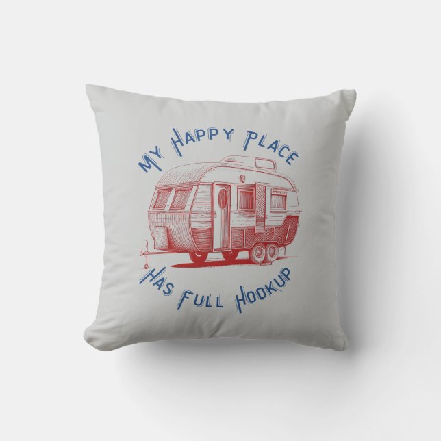 Almofada Meu Lugar Feliz Tem Travesseiro Com Conexão Comple (Frente)