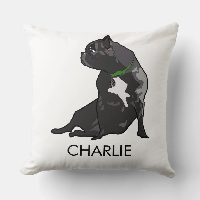 Almofada Meu melhor amigo, Buldogue francês (Frente)