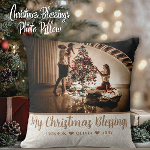 Almofada Meu Natal Beneficia Foto e Texto Personalizados