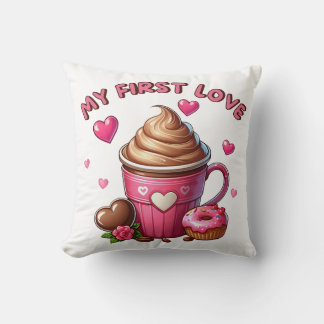 Almofada Meu Primeiro Cupcake De Amor E Café