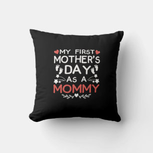 Almofada Meu Primeiro Dia de as mães Como Mamãe