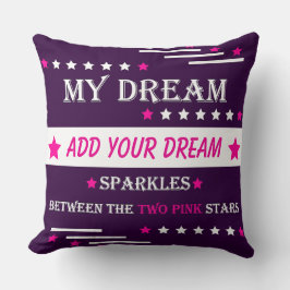 Almofada Meu Sonho Personalizado Entre as Duas Estrelas Ros