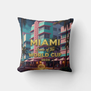 Almofada Miami Casa Copa do Mundo 2026 Noite de Futebol Art