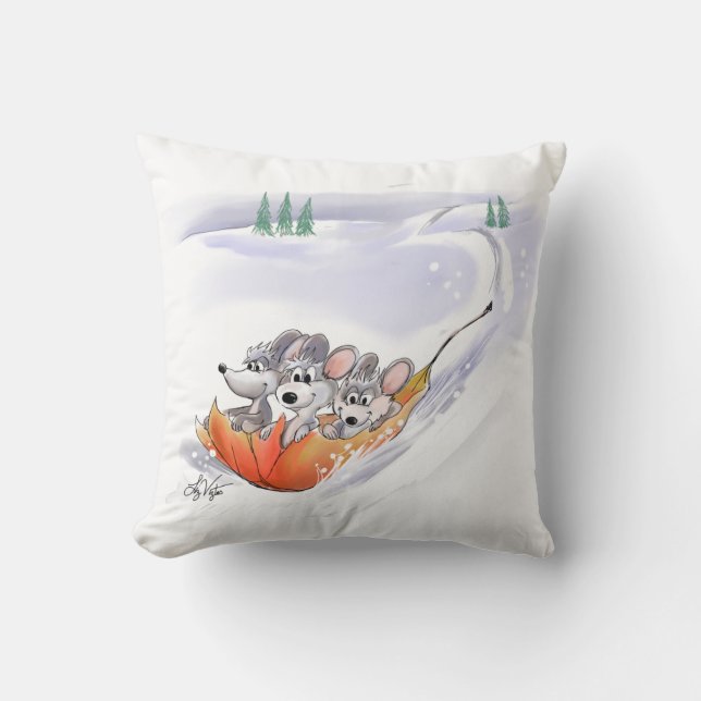 Almofada Mic, Mac e o Travesseiro do Feriado de Inverno de  (Frente)