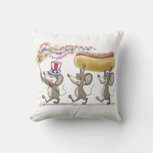 Almofada Mic, Mac & Moe's Happy 4th Travesseiro decorativo