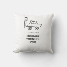 Almofada Michael turning two birthday toy car traffic light