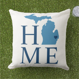 Almofada Michigan Home Blue e Marinho Custom City Heart