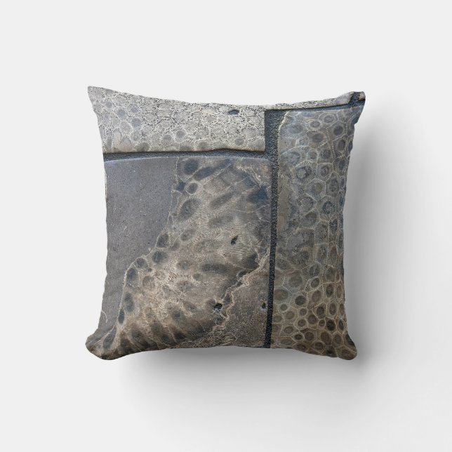 Almofada Michigan Petoskey Stone Design (Frente)