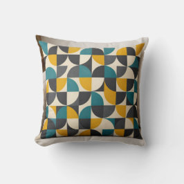 Almofada  Mid-Century Modern Geometric Pattern Throw Pillow