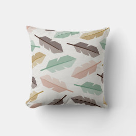 Almofada Mid-Century Modern Retro Feathers Throw Pillow