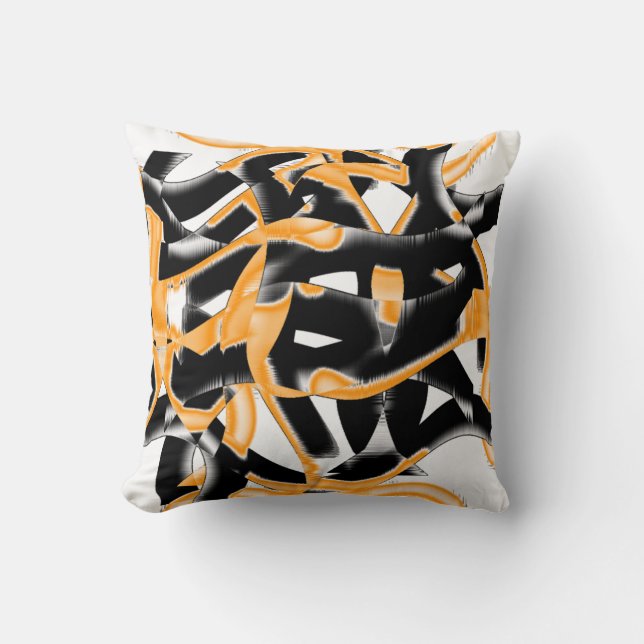 Almofada Mídia estranha de fitas queimadas, arranhão branco (Frente)