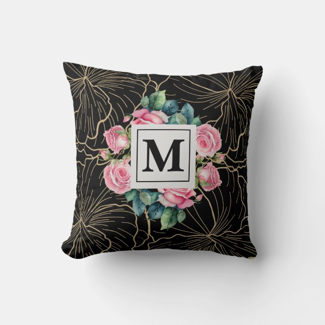 Almofada Midnight Blooms: um Travesseiro decorativo de Eleg (Frente)