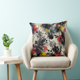 Almofada Midnight Meadow Abstract Throw Pillow