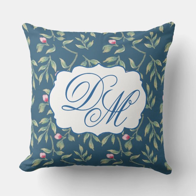 Almofada Midnight Teal Wedding Keepsake Throw Pillow (Frente)