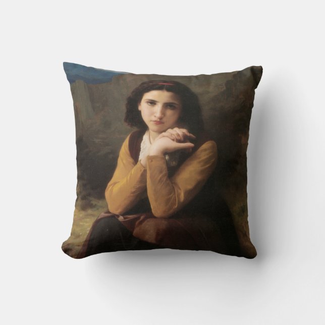 Almofada Mignon (Sweet Young French Girl) (por Bouguereau) (Frente)