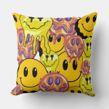 Almofada Mikitiez Carinha Sorridente jardim amarel