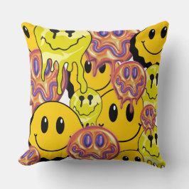 Almofada Mikitiez Carinha Sorridente jardim amarel