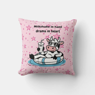 Almofada Milkshake in Hand, Drama in Heart | Cool Cow Decor