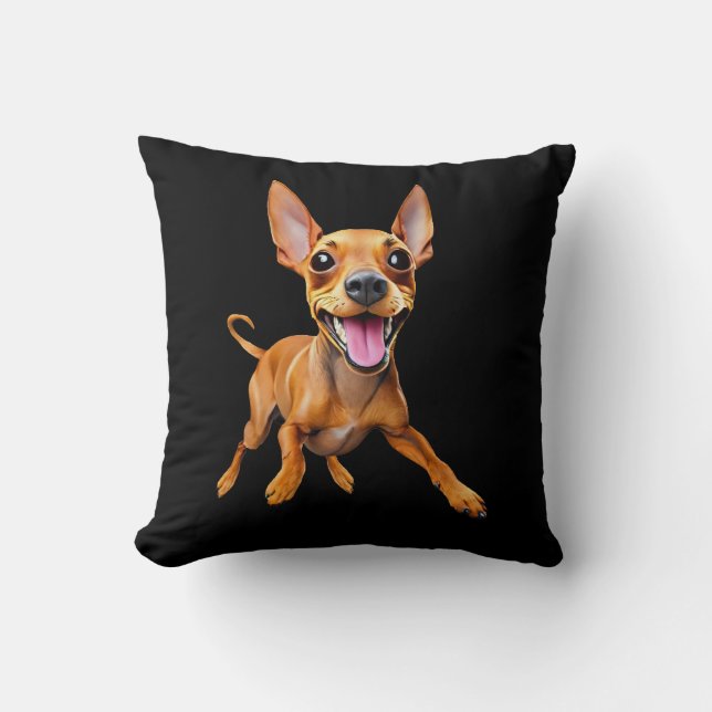 Almofada Min pin miniature pinscher minpin puppy dog (Frente)