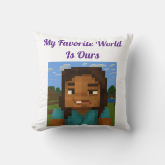 Almofada Minecraft-Inspired Gamer Pillow | Pixel Art Couple