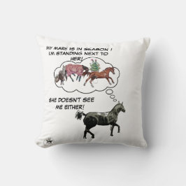 ALMOFADA MINHA MARE ESTÁ NA ÉPOCA, HORSE ENGRAÇADA