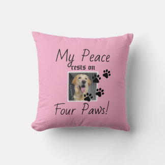 Almofada Minha Paz repousa em quatro patas - Pet Lover boni