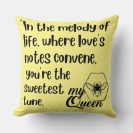 Almofada minha rainha abelha cita