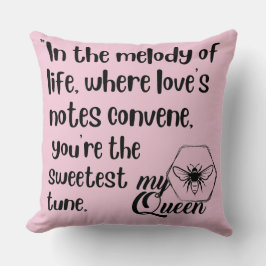 Almofada minha rainha abelha cita